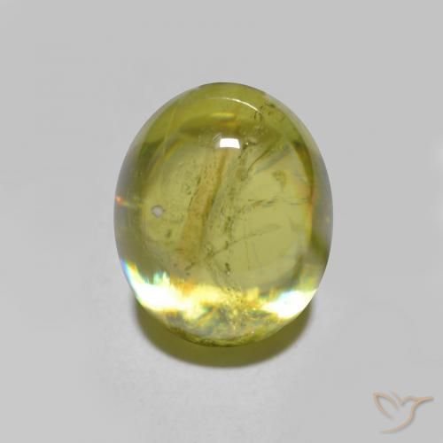 Esfena Verde Floresta Quente Natural 2.23ct, oval, Translúcido