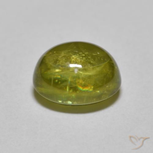 Esfena Verde Floresta Quente Natural 2.23ct, oval, Translúcido