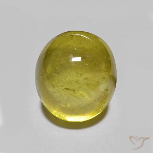 Esfena ouro médio Natural 3.18ct, oval, Translúcido