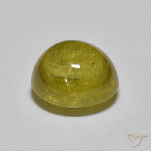 Esfena ouro médio Natural 3.18ct, oval, Translúcido