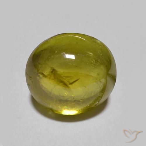 3.33ct Natural Verde Terroso Esfena, oval, Translúcido