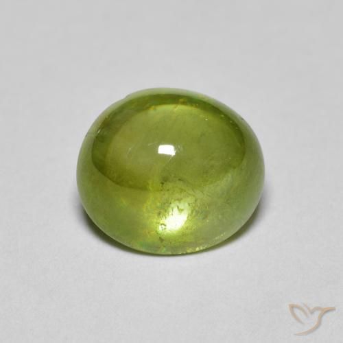 2.04ct Natural Verde oliva Esfena, oval, Transparente