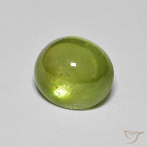 Esfena Verde oliva Natural 2.04ct, oval, Transparente