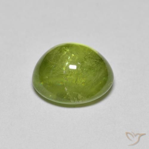 Esfena Verde oliva Natural 2.04ct, oval, Transparente