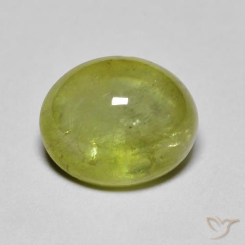 2.88ct Natural Verde oliva Esfena, oval, Transparente
