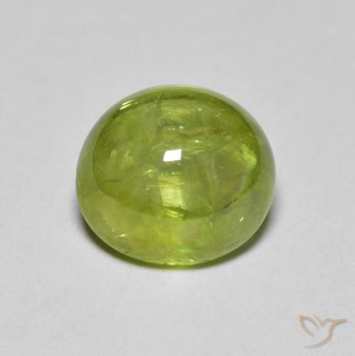 2.31ct Natural Verde oliva Esfena, oval, Transparente