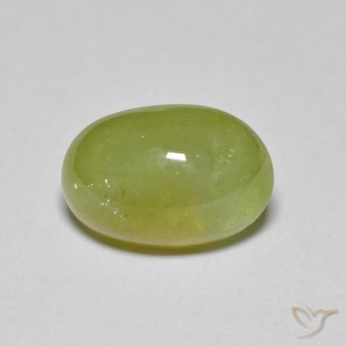 3.10ct Natural Luz verde Esfena, oval, Translúcido