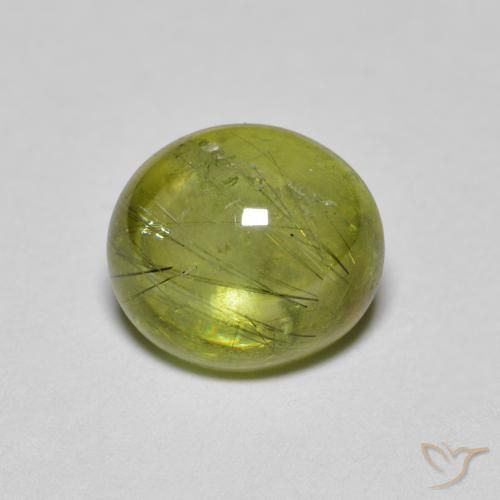 2.05ct Natural Verde Floresta Claro Esfena, oval, Transparente