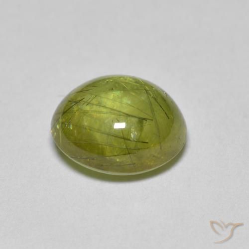 Esfena Verde Floresta Claro Natural 2.05ct, oval, Transparente