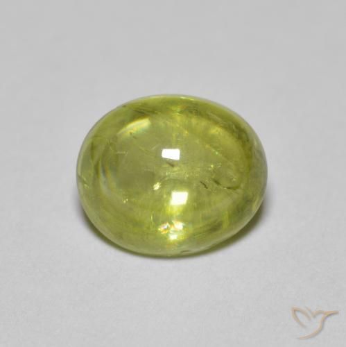 1.63ct Natural Medium Light Green Esfena, oval, Transparente