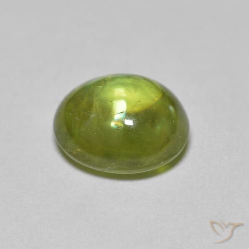 Esfena Verde oliva Natural 1.86ct, oval, Transparente