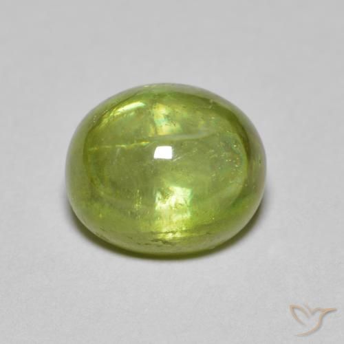 2.51ct Natural Verde oliva Esfena, oval, Transparente