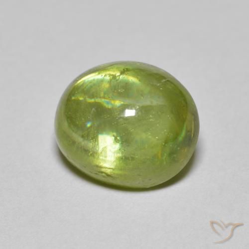 Esfena Verde oliva Natural 2.51ct, oval, Transparente