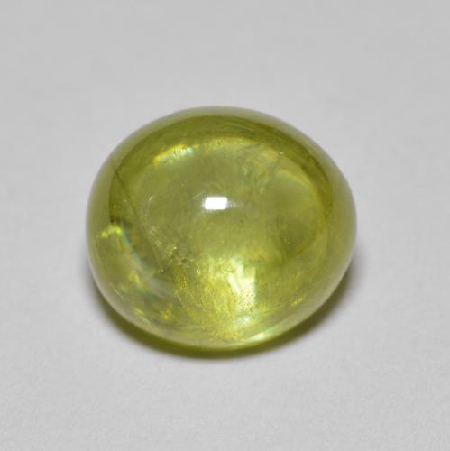 Esfena Verde amarelado Natural 2.89ct, Corte Oval, Transparente