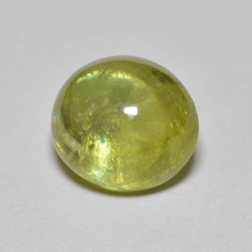 Esfena Verde amarelado Natural 2.89ct, Corte Oval, Transparente