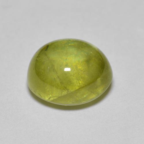 Esfena Verde amarelado Natural 2.89ct, Corte Oval, Transparente