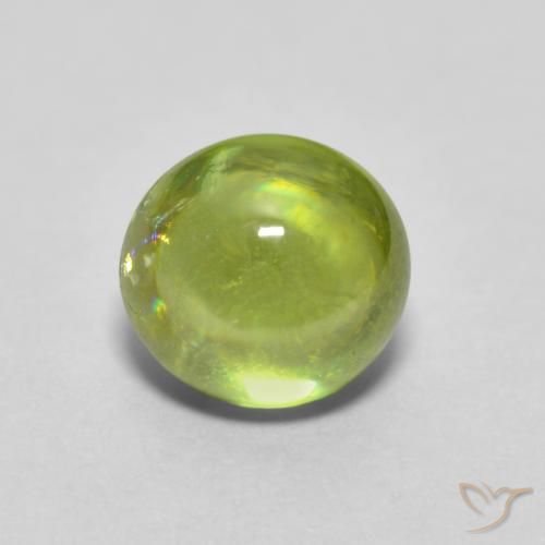 1.09ct Natural Verde amarelado Esfena, oval, Transparente