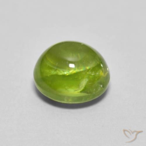 Esfena Verde amarelado Natural 1.09ct, oval, Transparente