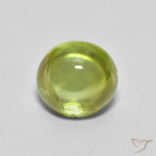 1.13ct Natural Verde amarelado Esfena, oval, Transparente