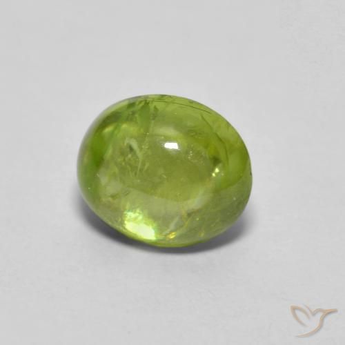 Esfena Verde Terroso Claro Natural 1.09ct, oval, Transparente