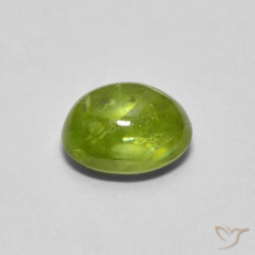 Esfena Verde Terroso Claro Natural 1.09ct, oval, Transparente