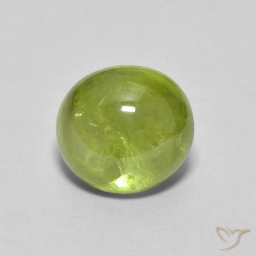 1.90ct Natural Verde amarelado vivo Esfena, oval, Transparente