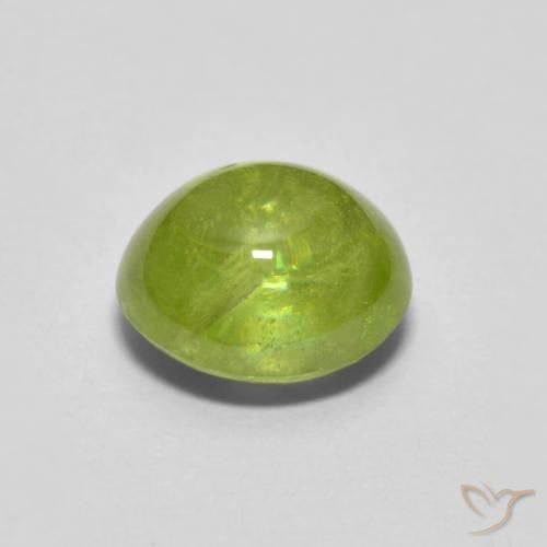 Esfena Verde amarelado vivo Natural 1.90ct, oval, Transparente