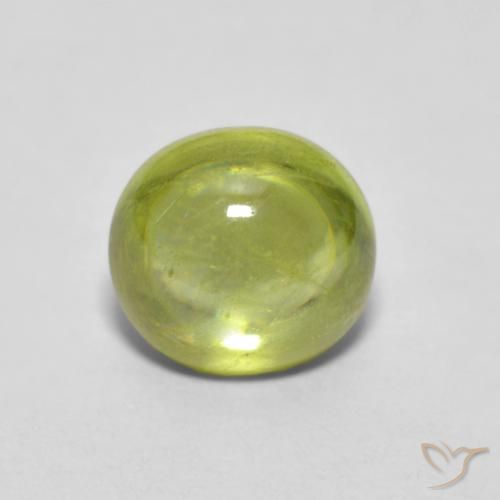 1.25ct Natural Verde Terroso Claro Esfena, oval, Transparente