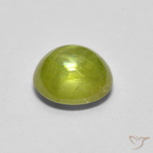 Esfena Verde Terroso Claro Natural 1.25ct, oval, Transparente