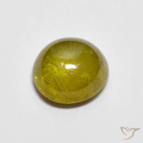 1.71ct Natural Castanho Dourado Esverdeado Esfena, oval, Translúcido
