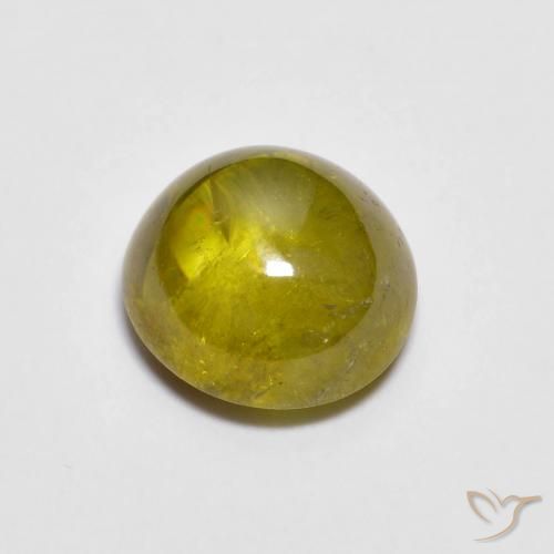 Esfena Castanho Dourado Esverdeado Natural 1.71ct, oval, Translúcido