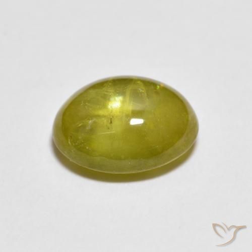 Esfena Pineapple yellow Natural 2.21ct, oval, Transparente