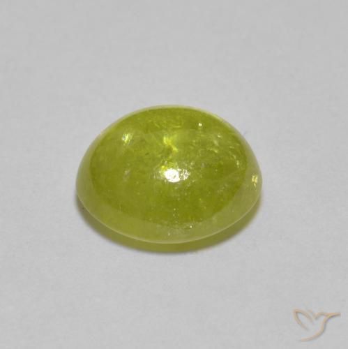 Esfena Limão amarelo Natural 2.49ct, oval, Transparente
