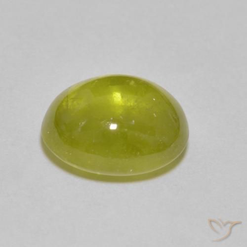 Esfena Limão amarelo Natural 3.23ct, oval, Transparente
