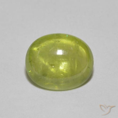 2.27ct Natural amarelo médio Esfena, oval, Transparente
