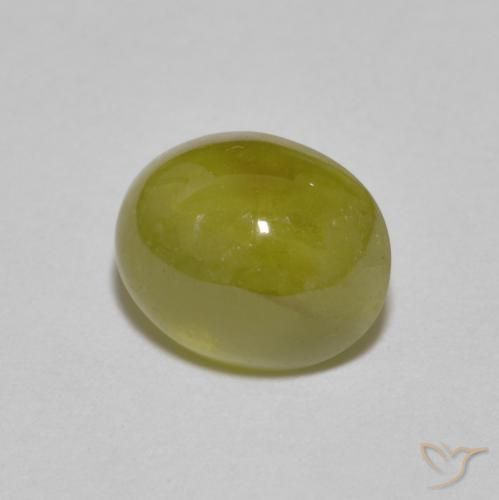 Esfena Verde amarelado Natural 2.89ct, oval, Translúcido