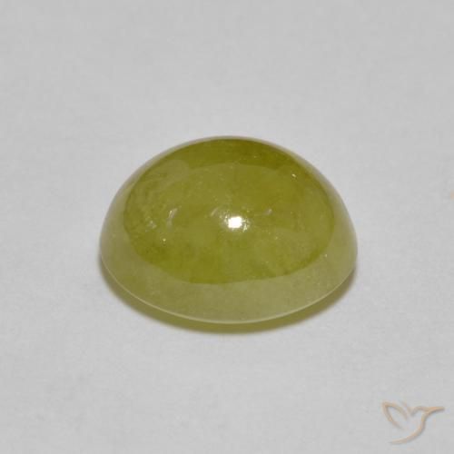 Esfena Verde amarelado Natural 2.89ct, oval, Translúcido