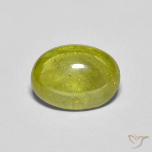 2.06ct Natural Verde Terroso Quente Esfena, oval, Transparente