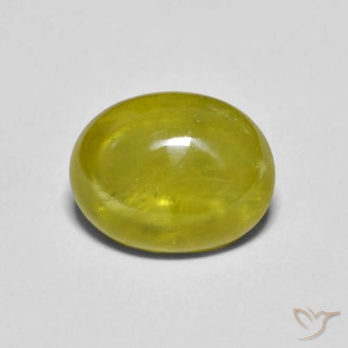 2.34ct Natural Verde Floresta Quente Esfena, oval, Transparente