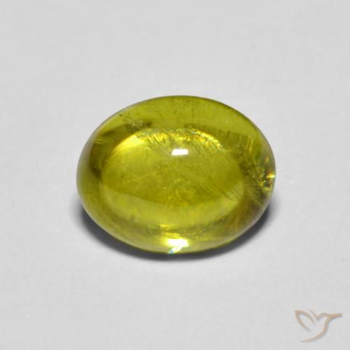 1.63ct Natural Verde amarelado Esfena, oval, Transparente