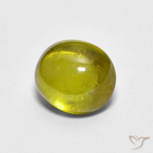Esfena verde quente Natural 1.57ct, oval, Transparente