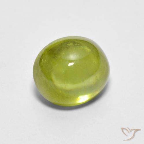 2.14ct Natural Verde oliva Esfena, oval, Transparente
