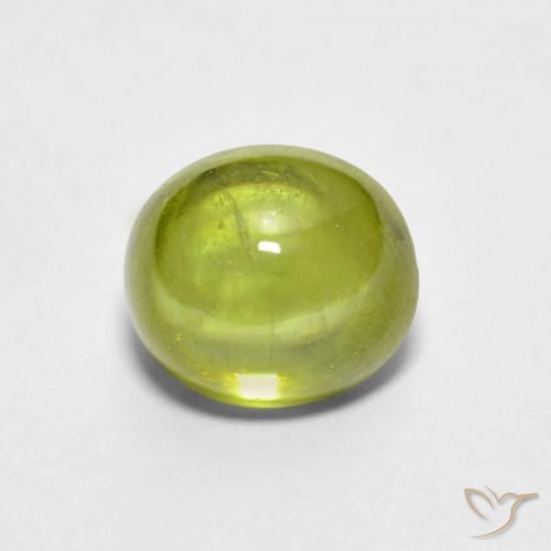 Esfena Verde oliva Natural 2.14ct, oval, Transparente