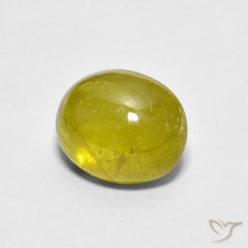 Esfena ouro amarelado Natural 2.76ct, oval, Transparente