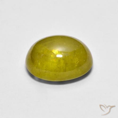 Esfena ouro amarelado Natural 2.76ct, oval, Transparente