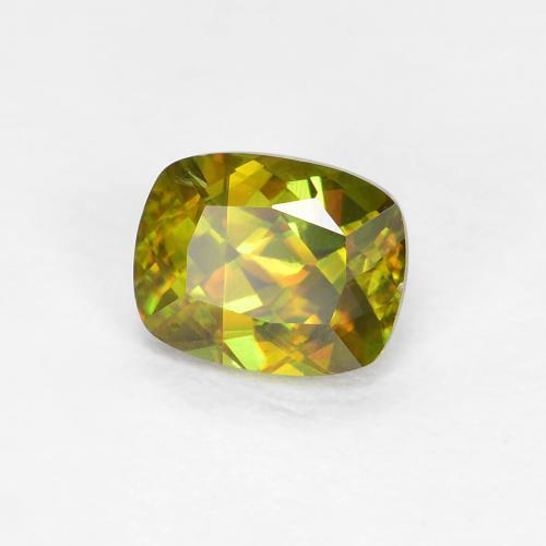 Esfena verde natural 0,45ct, almofada cortada, VS