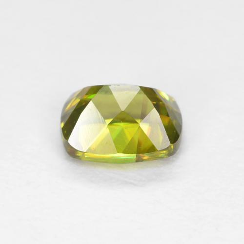 Esfena verde natural 0,45ct, almofada cortada, VS