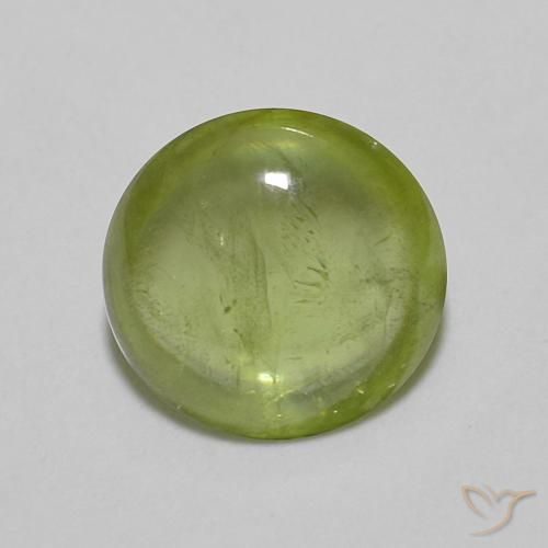 1.15ct Natural Verde oliva Esfena, oval, Transparente