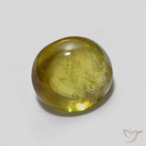 Esfena Verde amarelado Natural 2.23ct, oval, Transparente