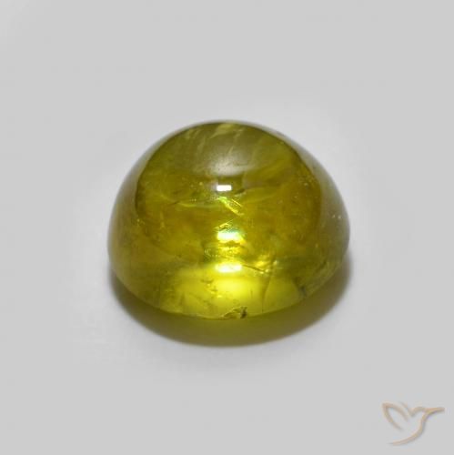 Esfena Verde amarelado Natural 2.07ct, oval, Transparente